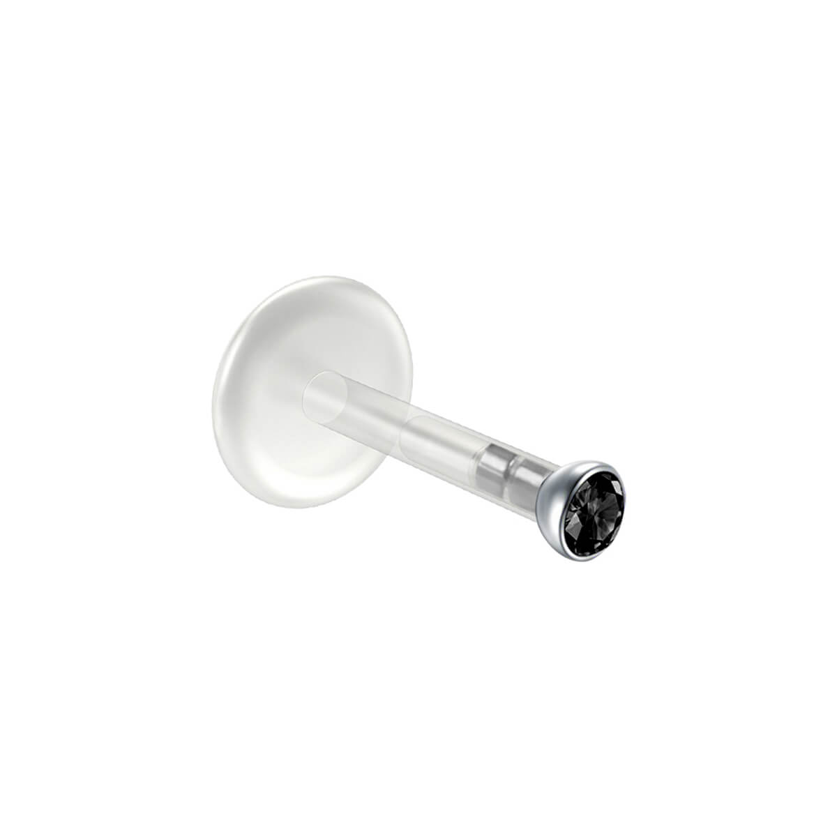 Plastic labret stony lip tube 1.2mm 8mm (bioplastic)