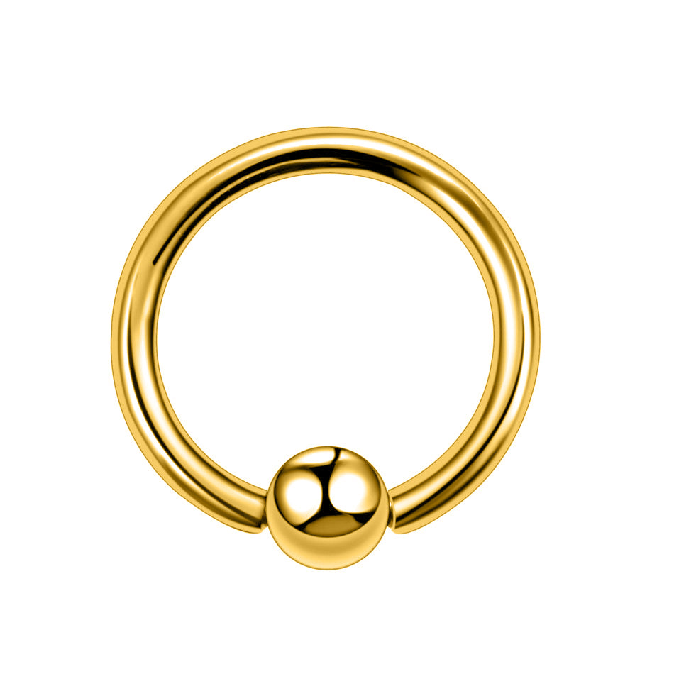 Ball piercing ring gold 1.2mm (Steel 316L)