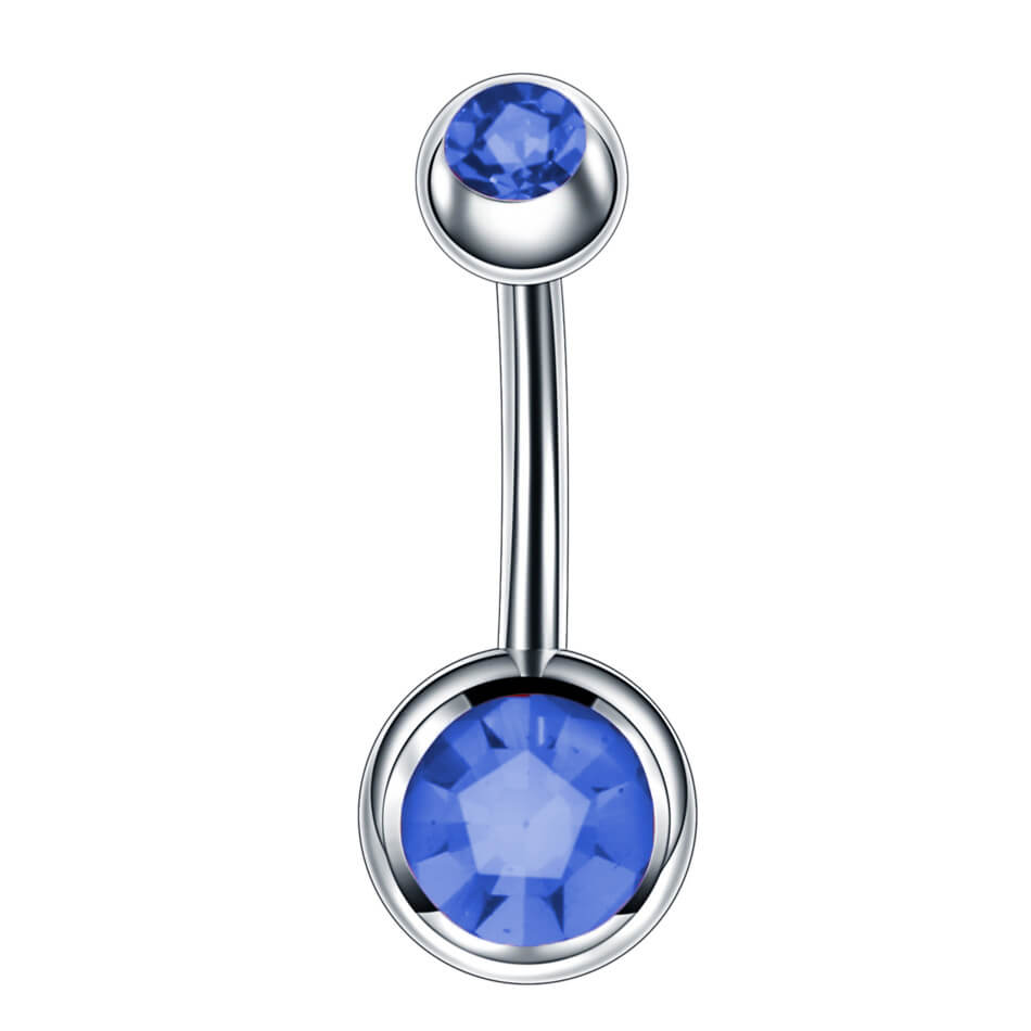 1.6mm 10mm stone earring (Steel 316L)