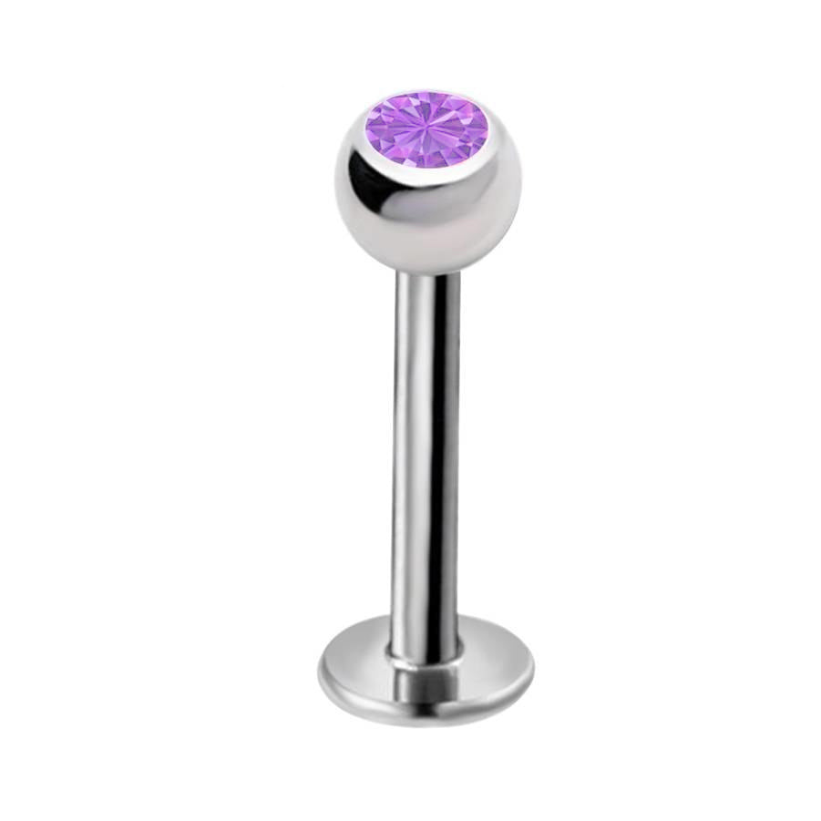 Kivellinen labret huulikoru 1.2mm 8mm (teräs 316L)