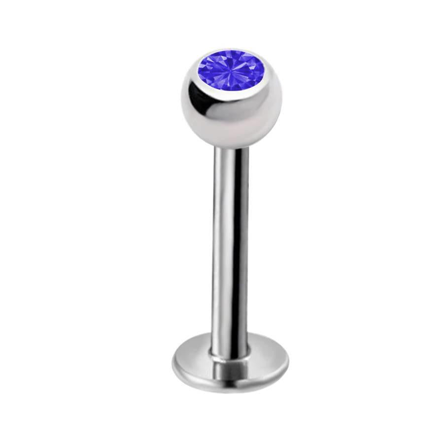 Kivellinen labret huulikoru 1.2mm 8mm (teräs 316L)