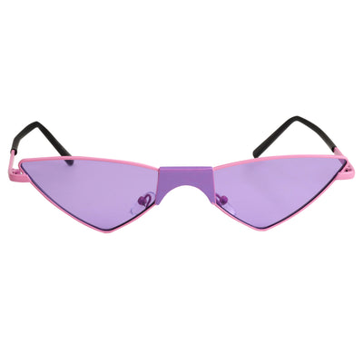 Cat-like sunglasses with coloured lenses