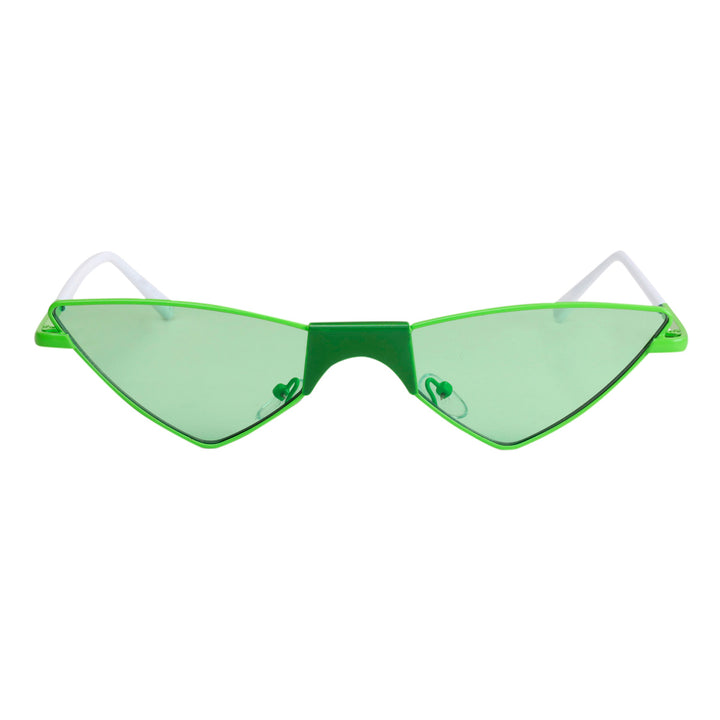 Cat-like sunglasses with coloured lenses