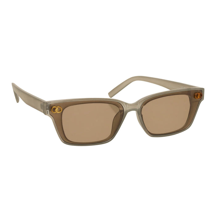 Rectangular sunglasses with decoration