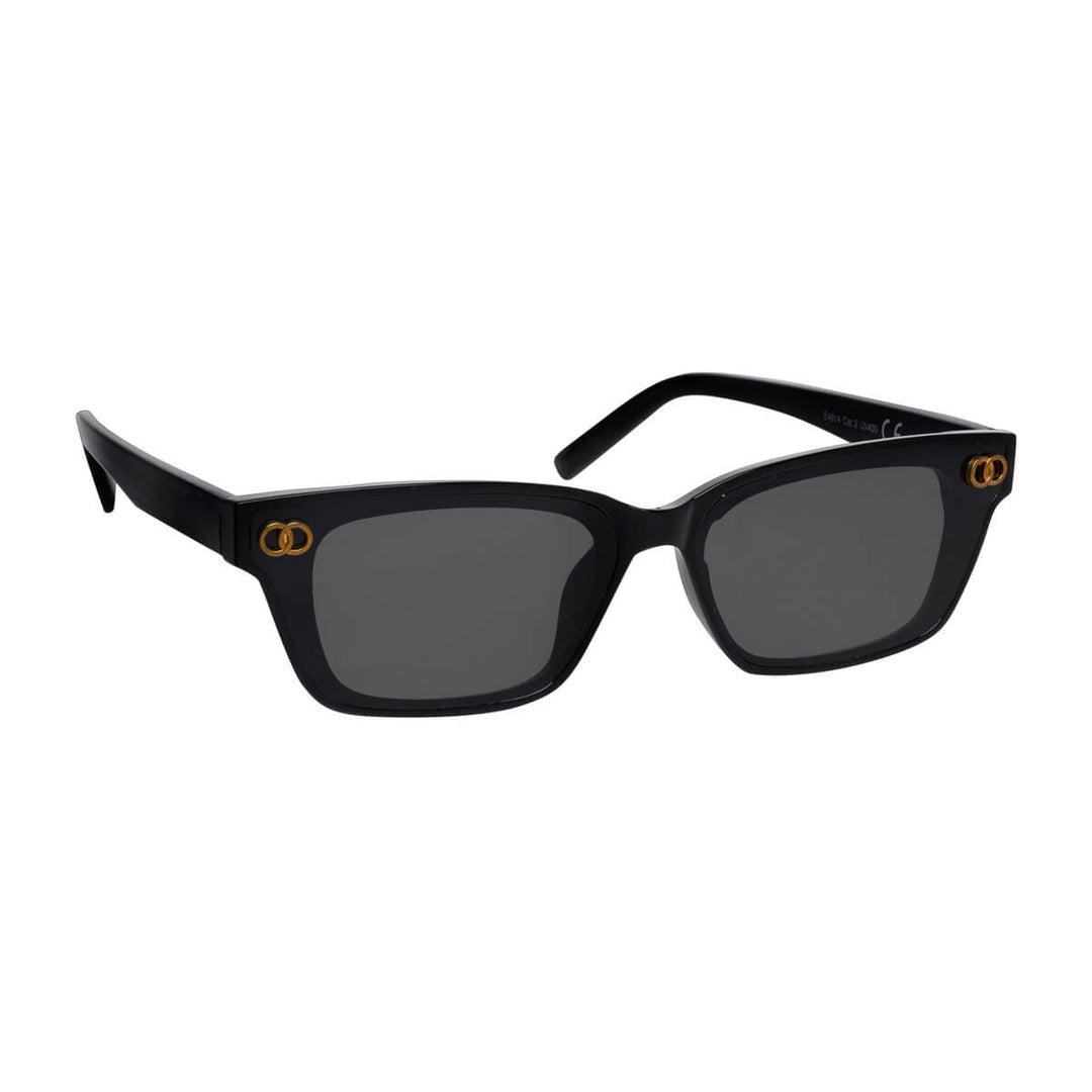 Rectangular sunglasses with decoration