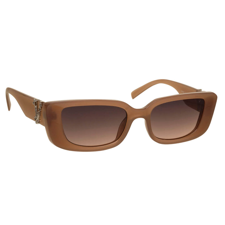 Rectangular sunglasses with decoration