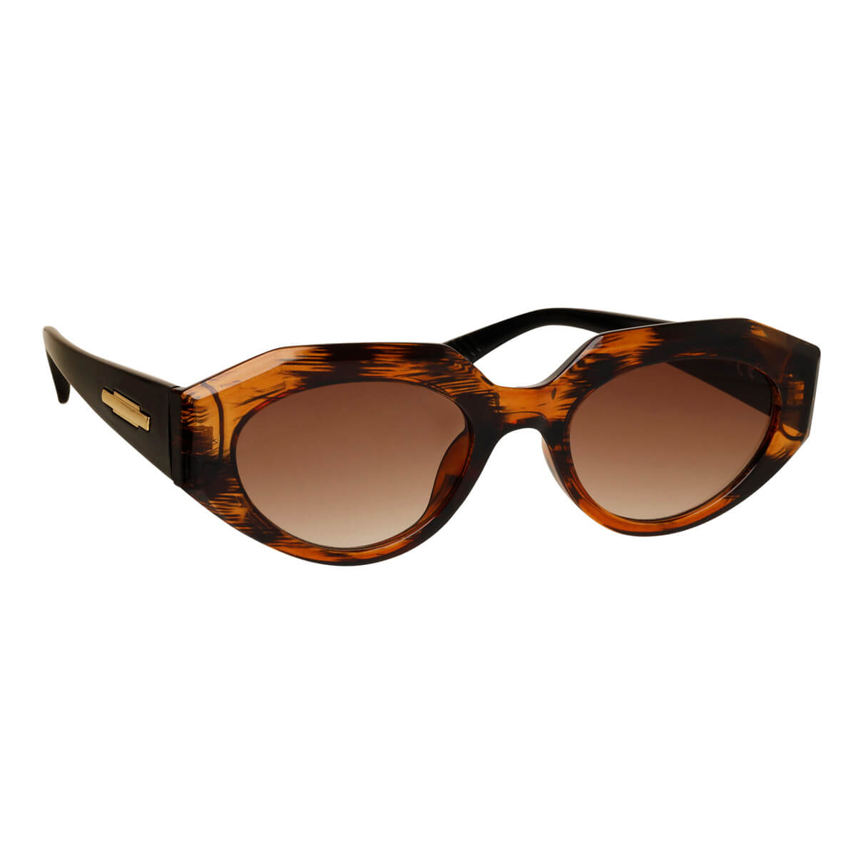 Angular oval sunglasses