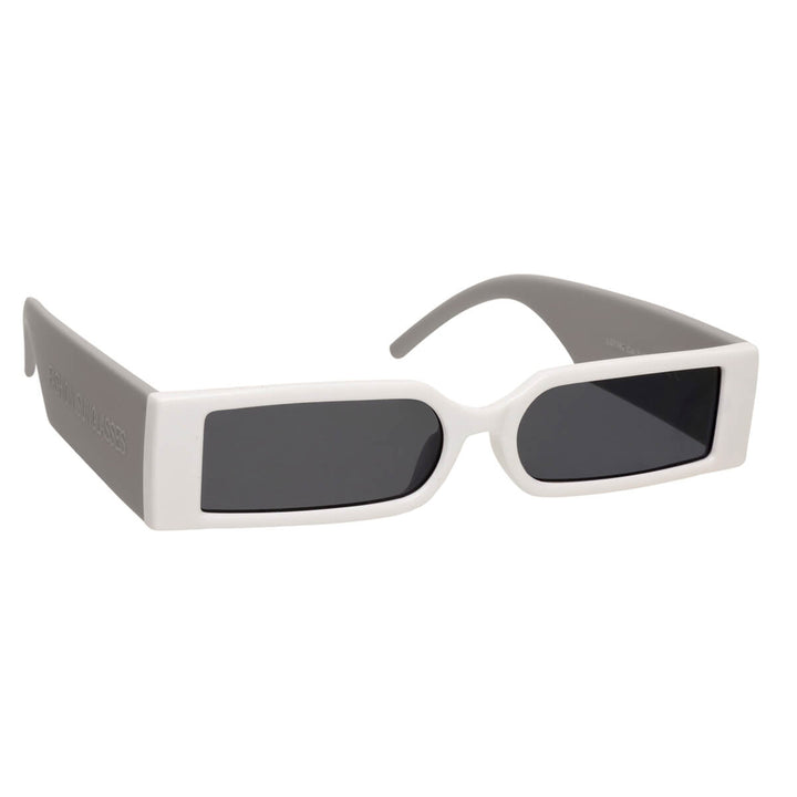 Futuristic rectangular sunglasses