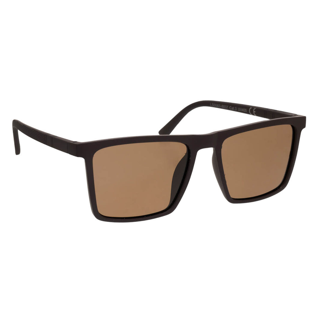 Polarised angled sunglasses