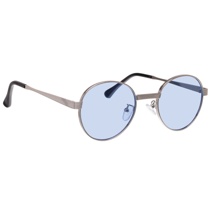 Round sunglasses with sturdy metal frame