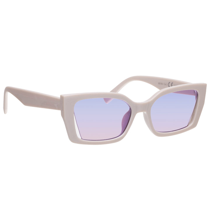 Rectangular angled sunglasses with open lens