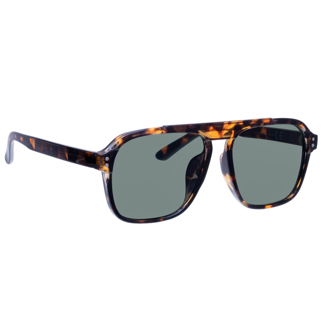 Angled aviator sunglasses flat top