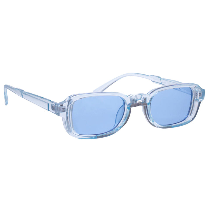 Low rectangular sunglasses with metal decoration