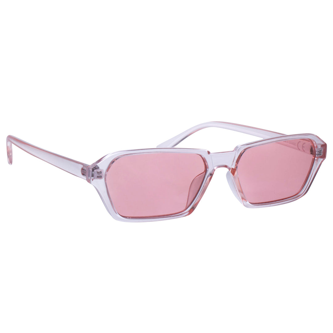 Angled rectangular sunglasses thin frames