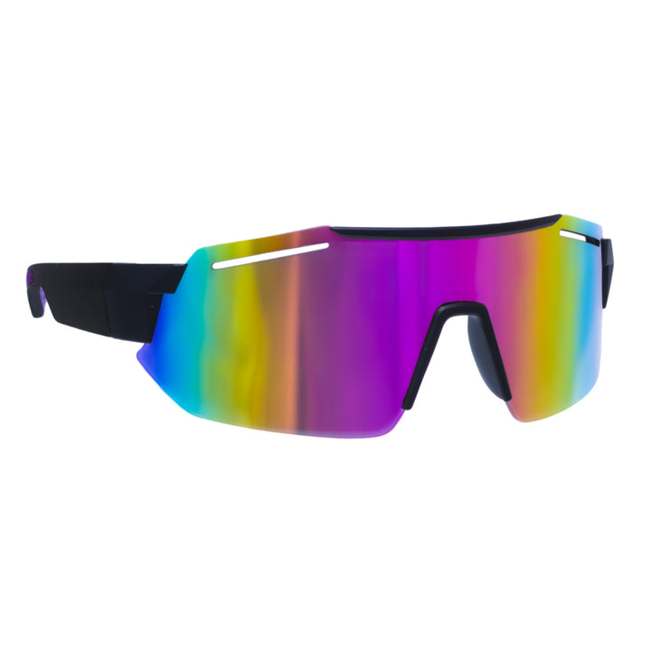 Sporty colorful sunglasses with mirrored lenses