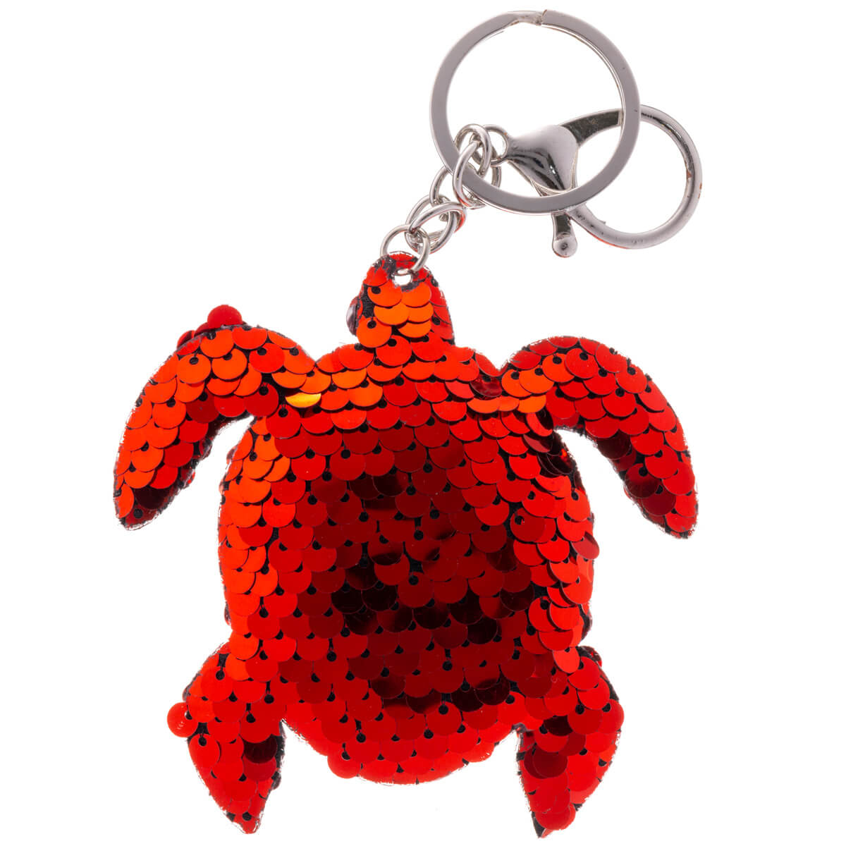 Sequin tortoise keychain