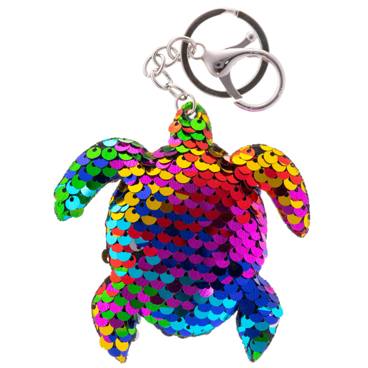 Sequin tortoise keychain