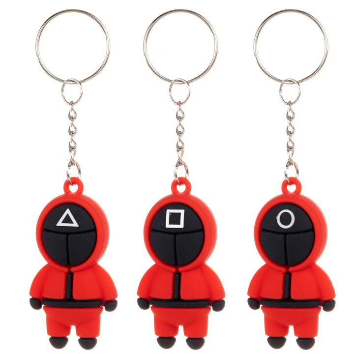 Red full suit character keychain