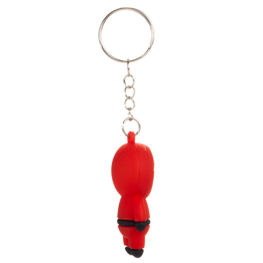 Red full suit character keychain