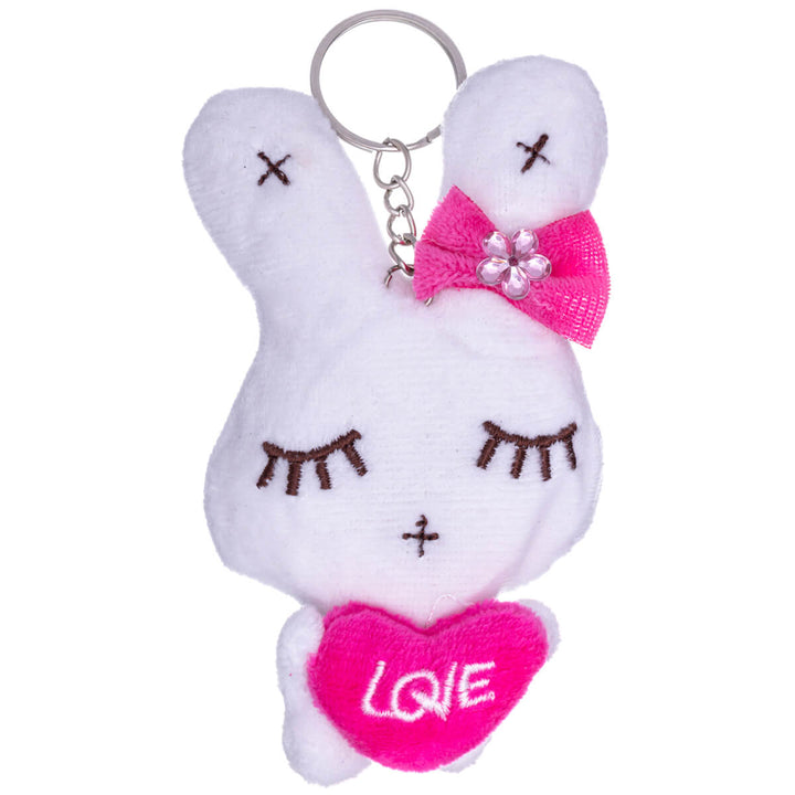 Soft bunny keyring