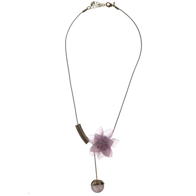 Flower necklace ball with pendant