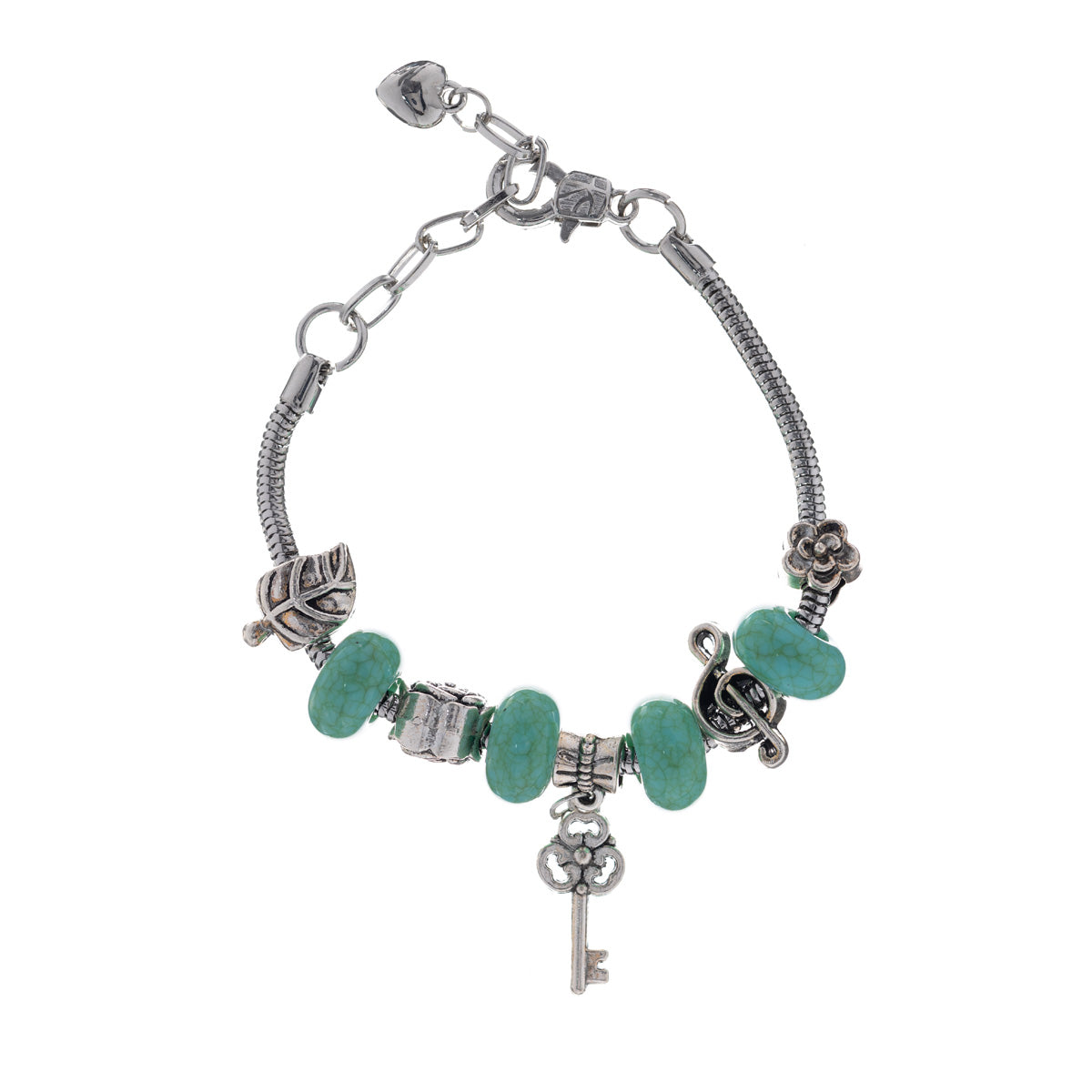 Pearl bracelet key pendant