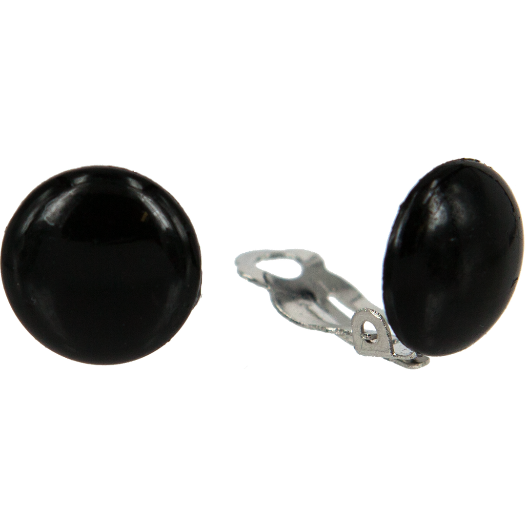 Round flat button clip earrings (Steel 316L)