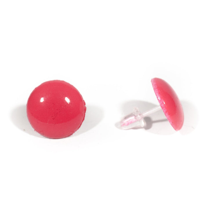 Flat plastic earrings 1,4cm