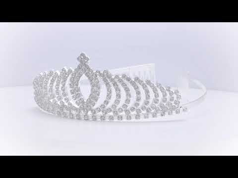 Crown tiara hairpiece with comb